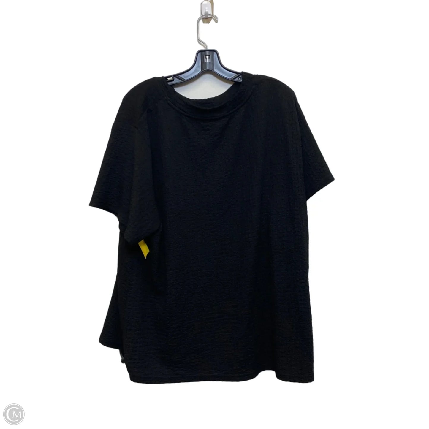 Top Short Sleeve Basic By Modern Works In Black, Size: 2x