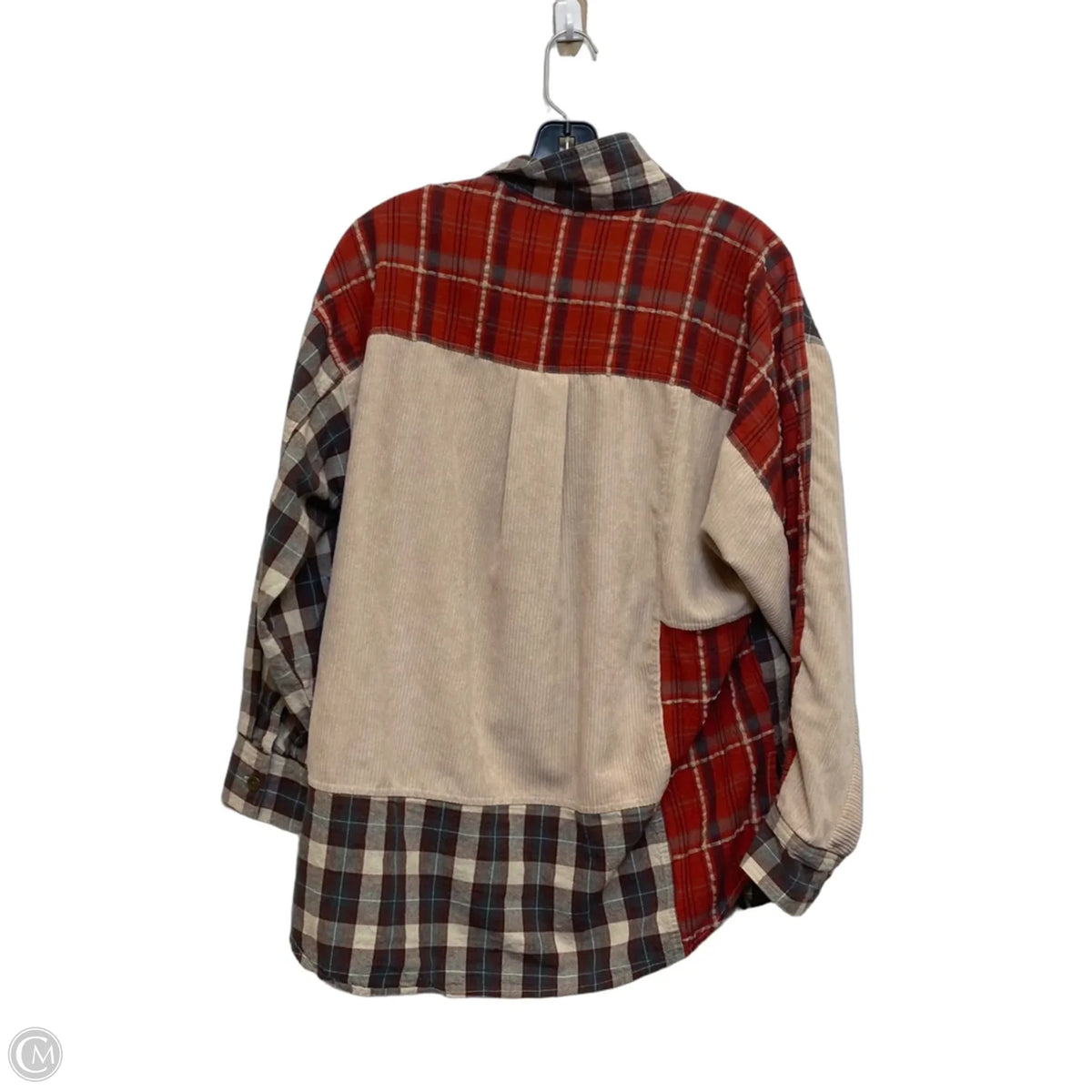 Top Long Sleeve By Eesome In Red & Tan, Size: M