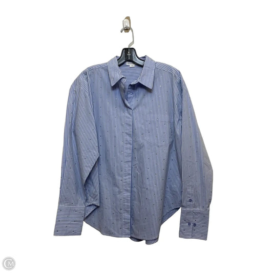 Top Long Sleeve By Good American In Blue, Size: M
