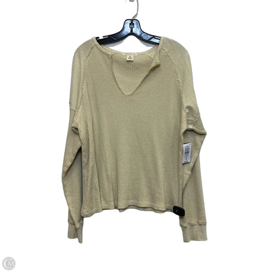 Top Long Sleeve By Festi In Yellow, Size: M