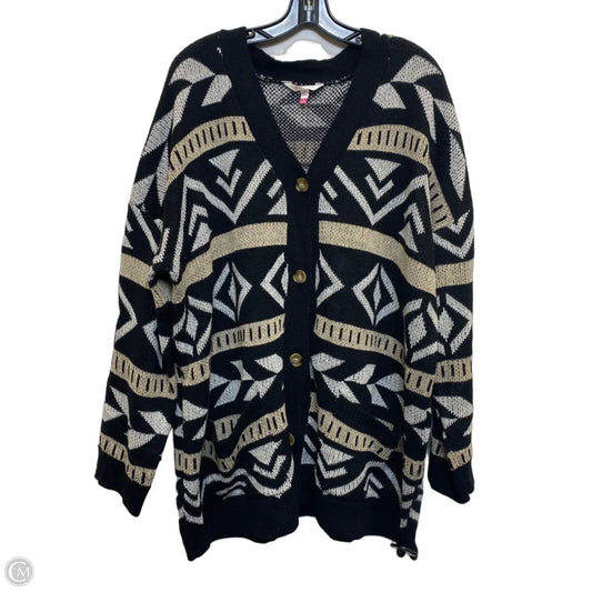 Sweater Cardigan By No Boundaries In Black, Size: 2x