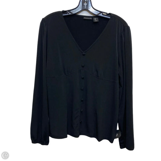 Top Long Sleeve By Tahari In Black, Size: L