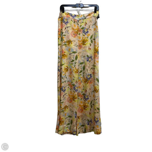 Pants Wide Leg By Zara In Orange & Yellow, Size: L