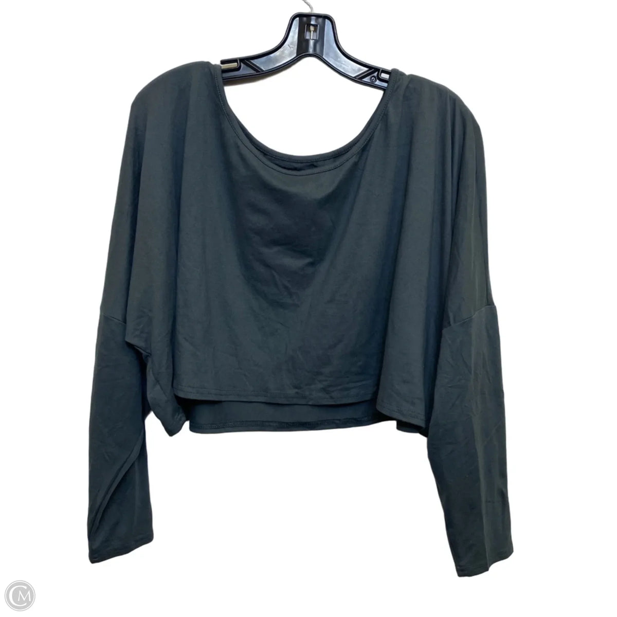 Top Long Sleeve Basic By Shein In Grey, Size: M