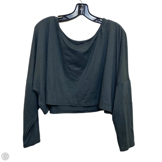 Top Long Sleeve Basic By Shein In Grey, Size: M