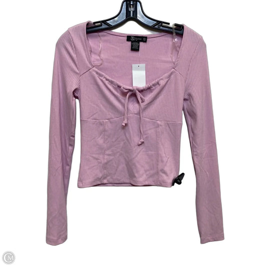 Top Long Sleeve By Miss Chievous In Pink, Size: S