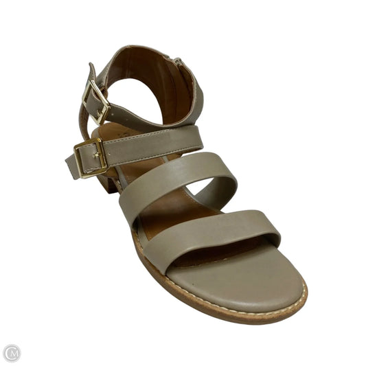 Sandals Heels Kitten By Sofft In Taupe, Size: 7.5