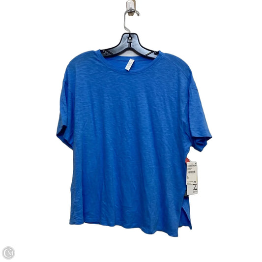 Athletic Top Short Sleeve By Zella In Blue, Size: S