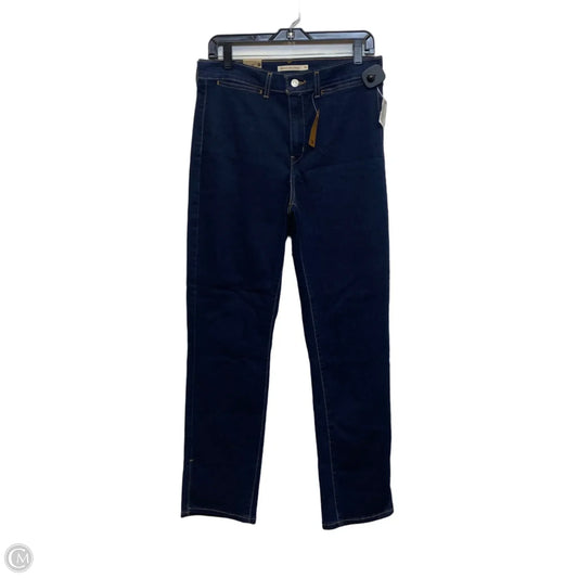 Jeans Straight By Levis In Blue Denim, Size: 10