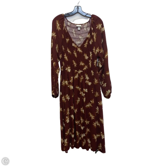 Dress Casual Midi By Ava & Viv In Red, Size: Xxl