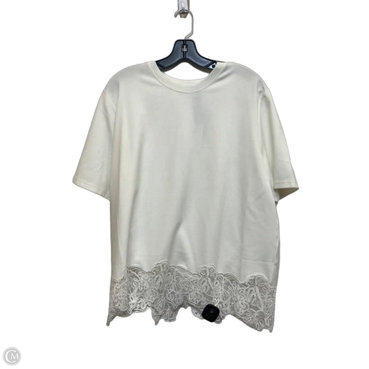 Top Short Sleeve By Primark In White, Size: L