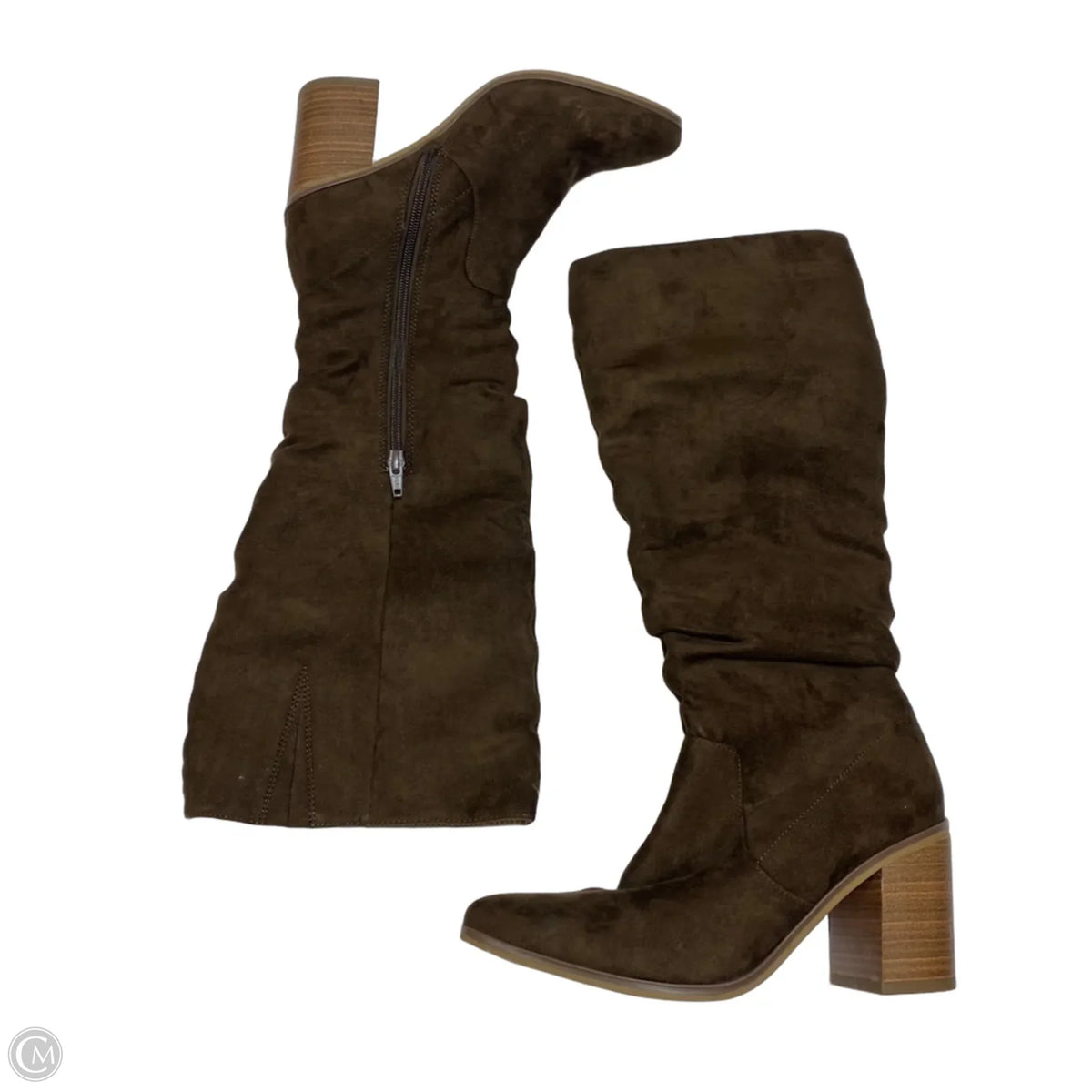 Boots Knee Heels By Universal Thread In Brown, Size: 7.5