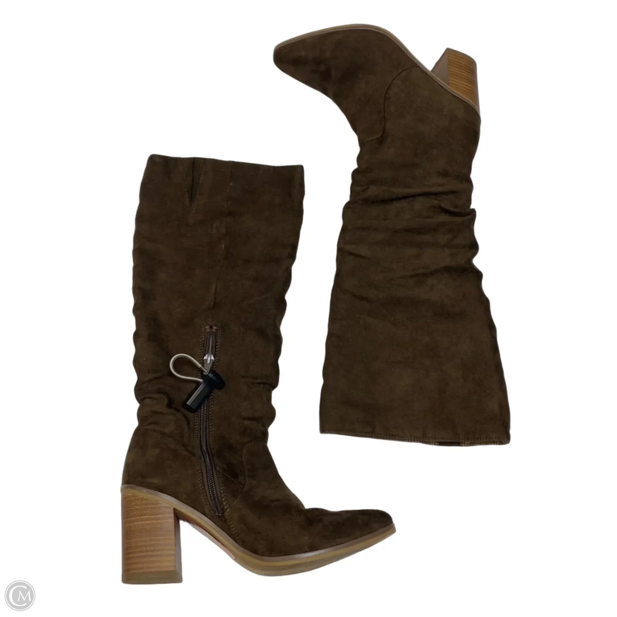 Boots Knee Heels By Universal Thread In Brown, Size: 7.5