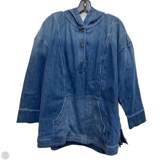 Sweatshirt Hoodie By Logo In Blue Denim, Size: 3x
