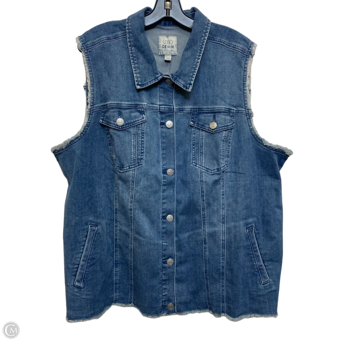 Vest Other By Logo In Blue Denim, Size: 2x