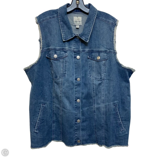 Vest Other By Logo In Blue Denim, Size: 2x