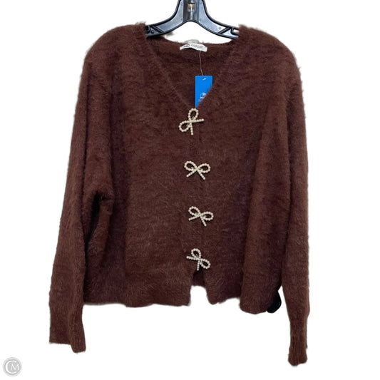 Sweater Cardigan By Cupshe In Brown, Size: S