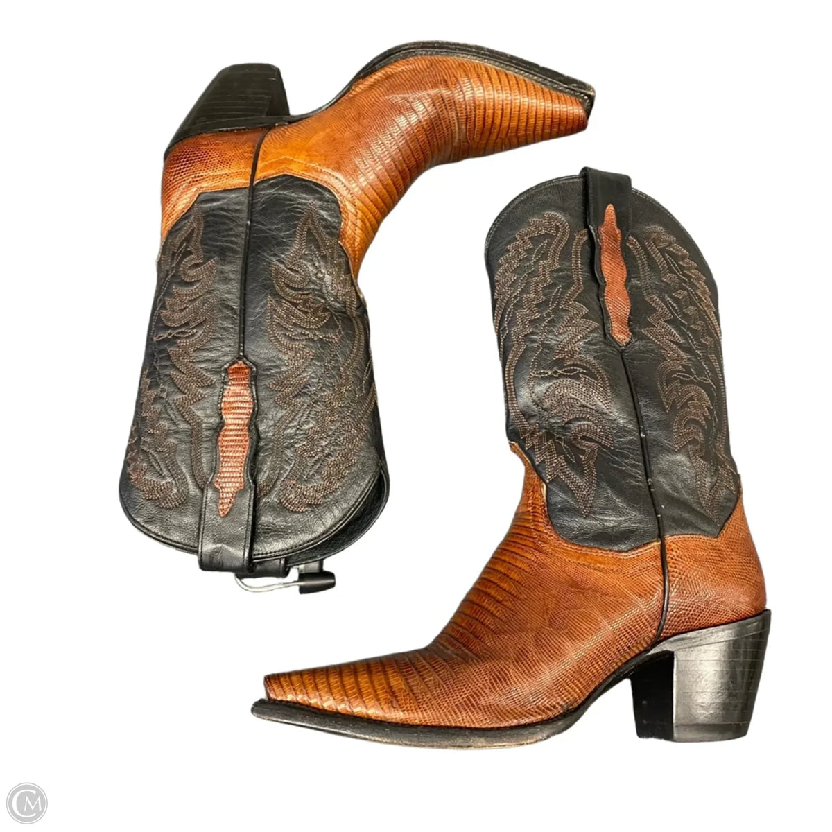 Boots Western By Dan Post In Black & Brown, Size: 8.5