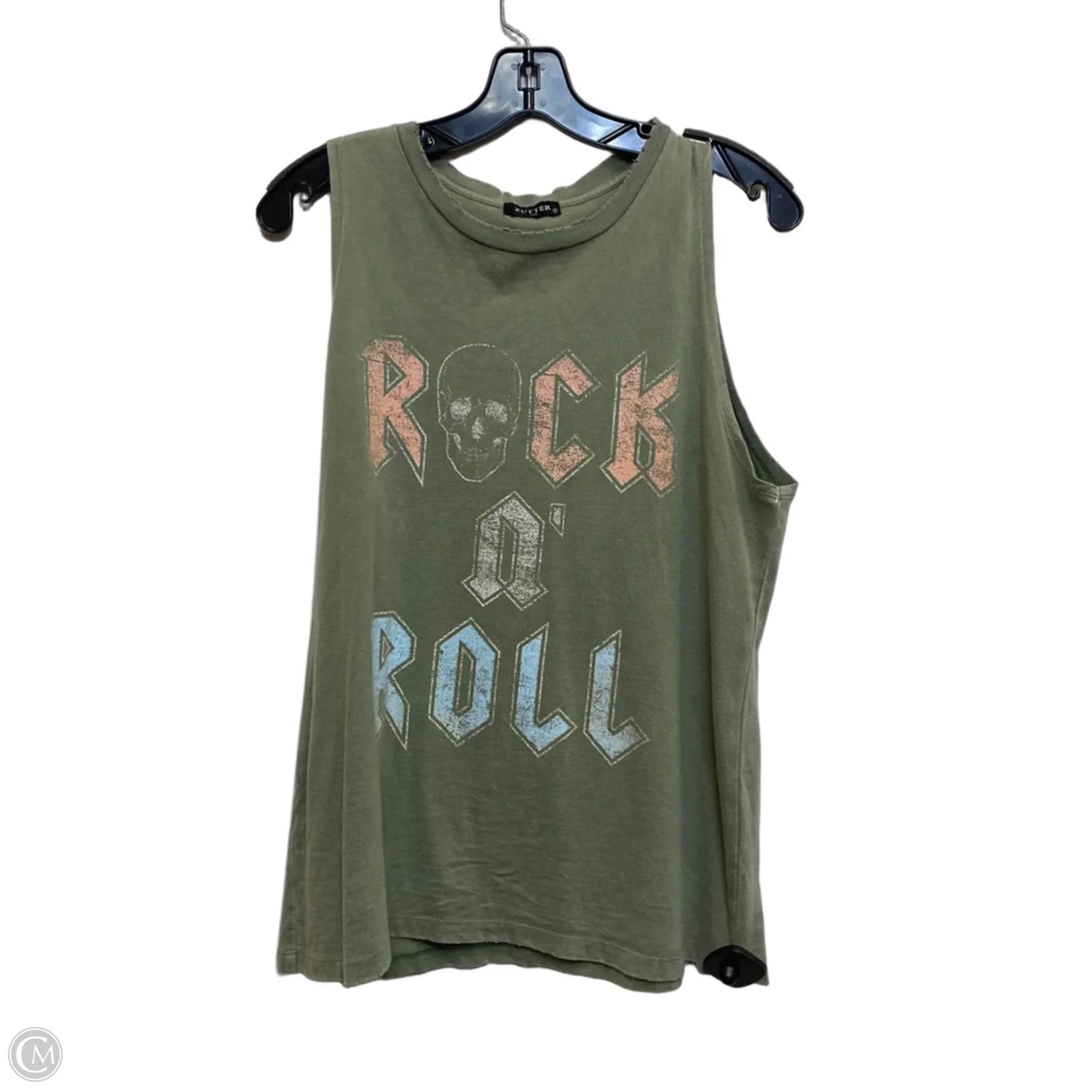 Top Sleeveless By Zutter In Green, Size: M