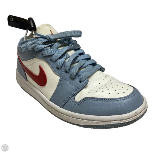Shoes Luxury Designer By Jordan In Blue & Tan, Size: 7