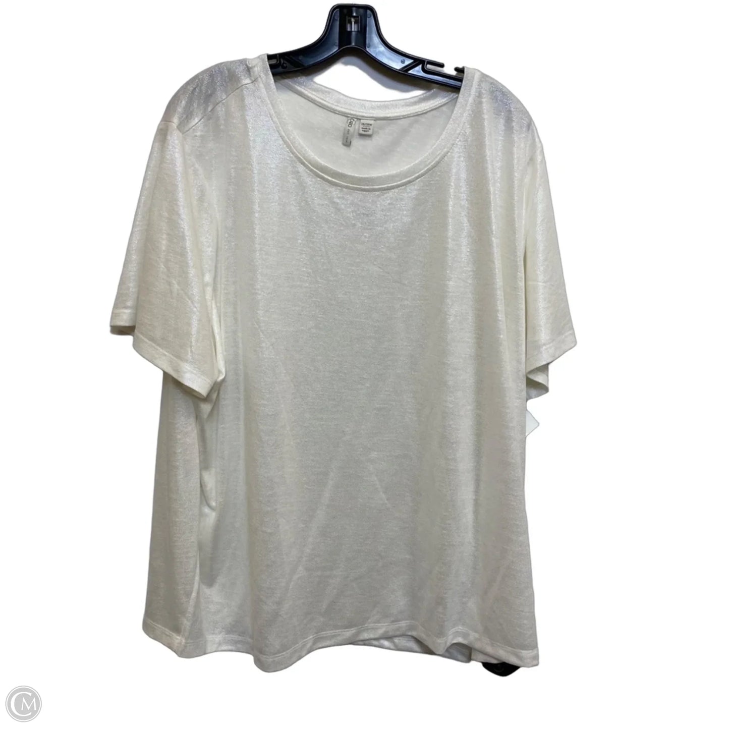 Top Short Sleeve By Cato In Cream, Size: 4x