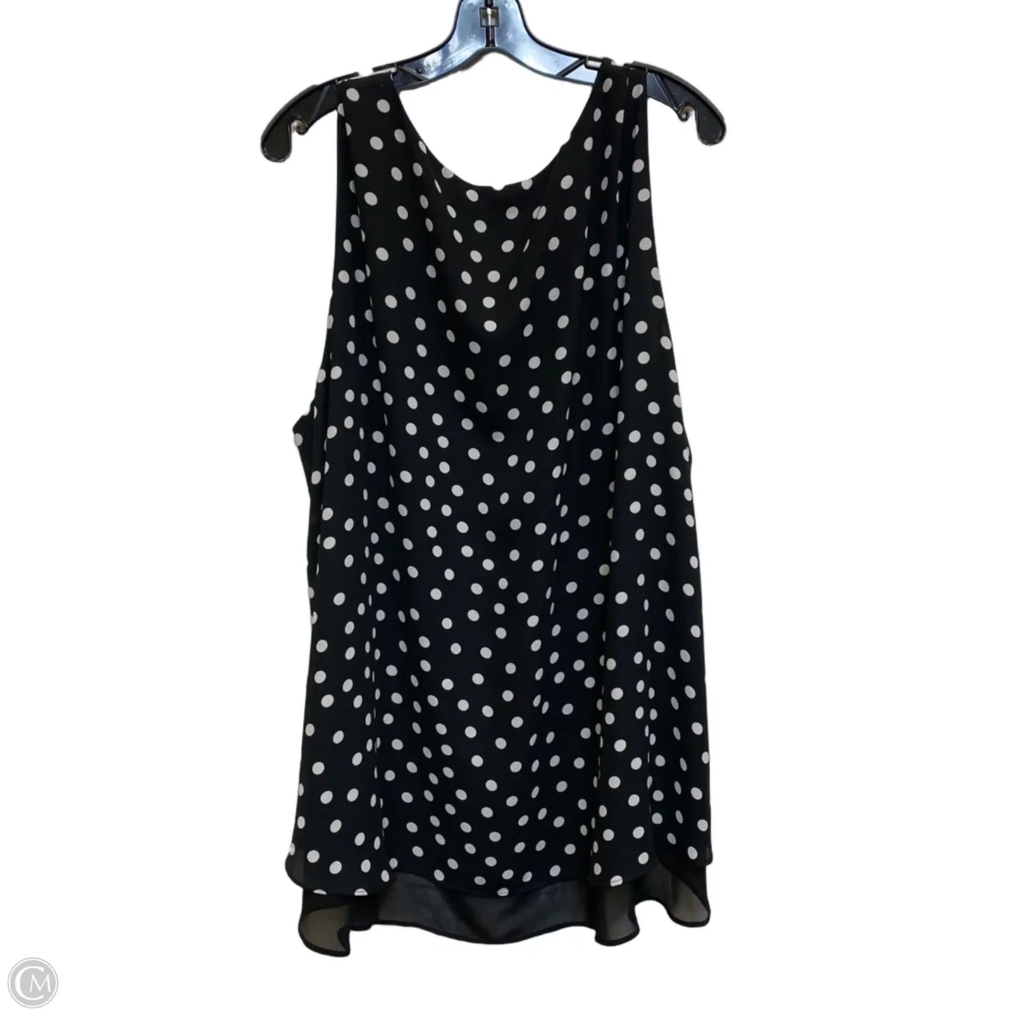Top Sleeveless By Cato In Polkadot Pattern, Size: 4x