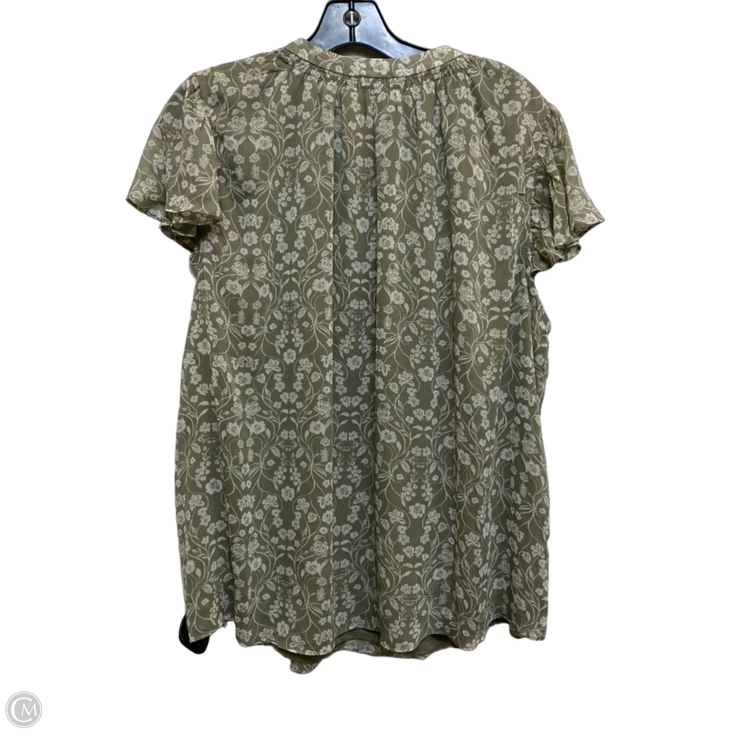 Top Short Sleeve By Lc Lauren Conrad In Green, Size: 1x