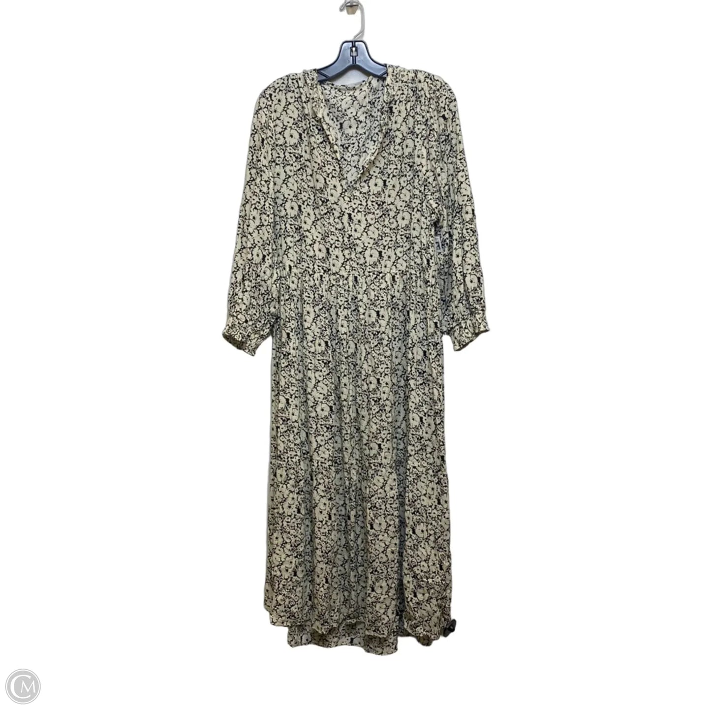 Dress Casual Maxi By Zara In Black & Cream, Size: S