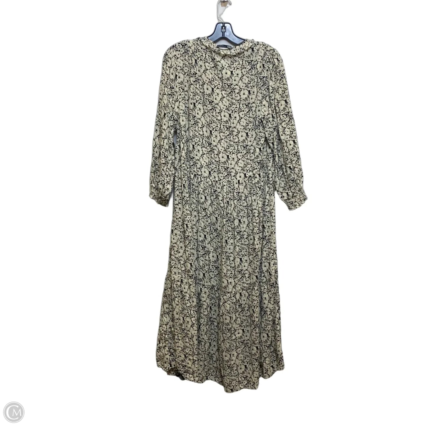 Dress Casual Maxi By Zara In Black & Cream, Size: S