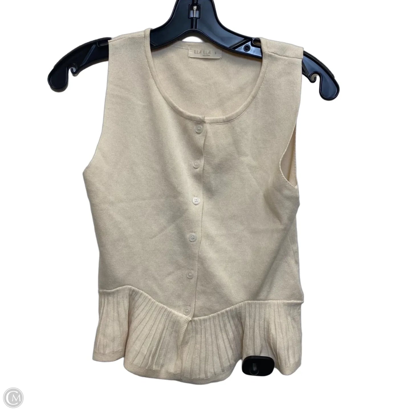 Top Sleeveless By Illa Illa In Cream, Size: S
