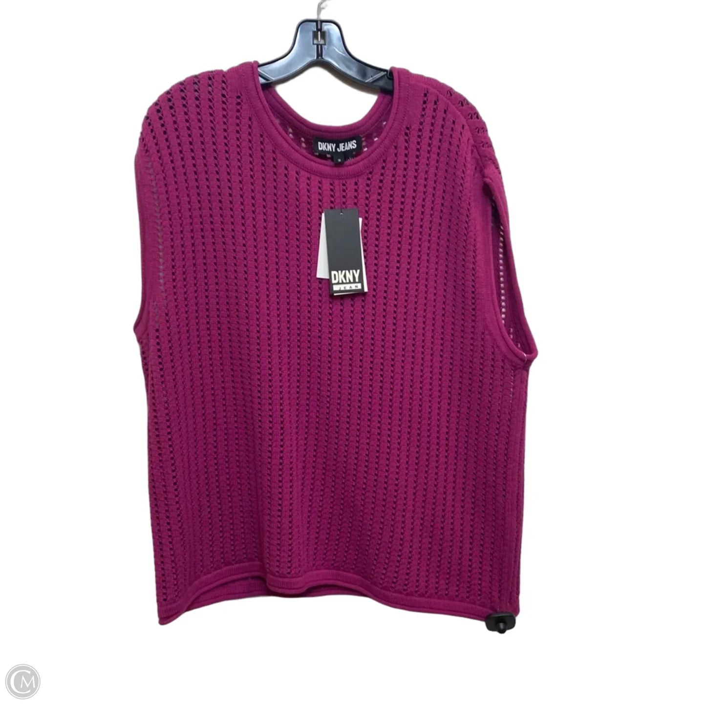 Top Sleeveless By Dkny In Pink, Size: 1x