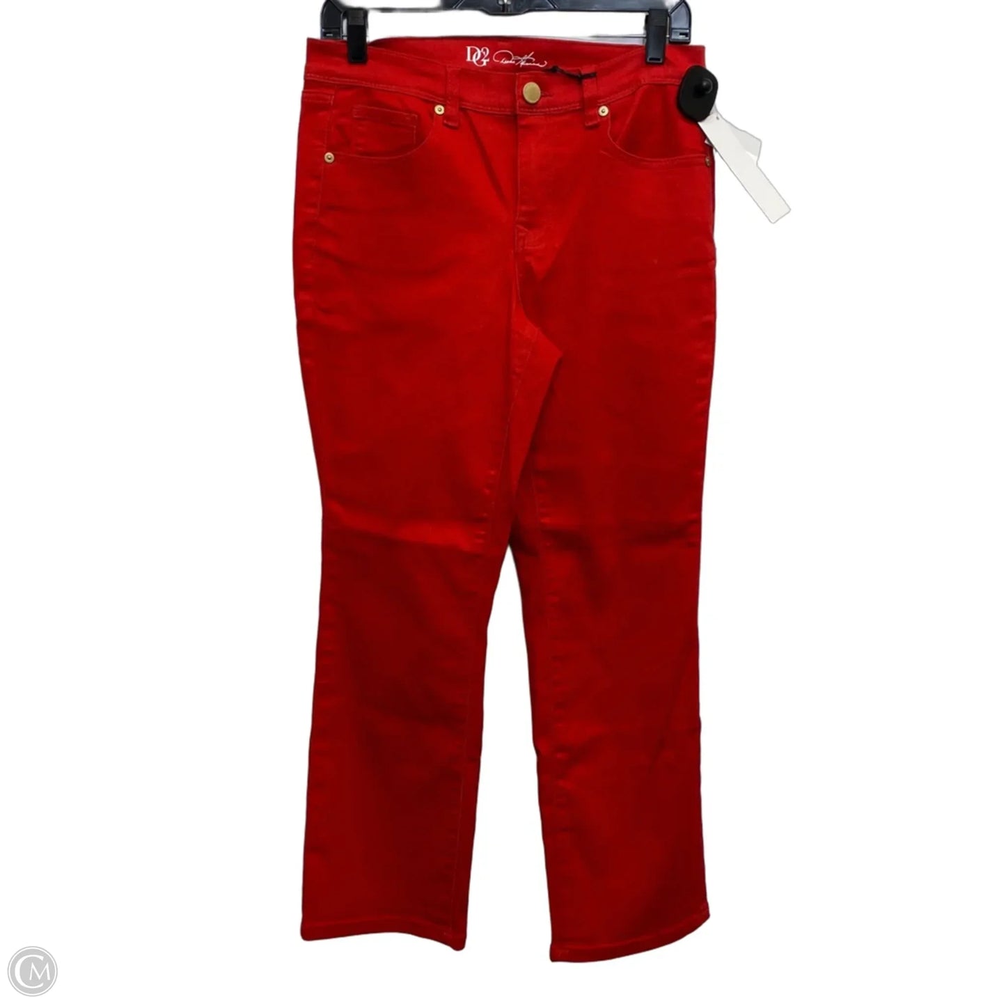 Jeans Skinny By Dg2 In Red Denim, Size: 10p