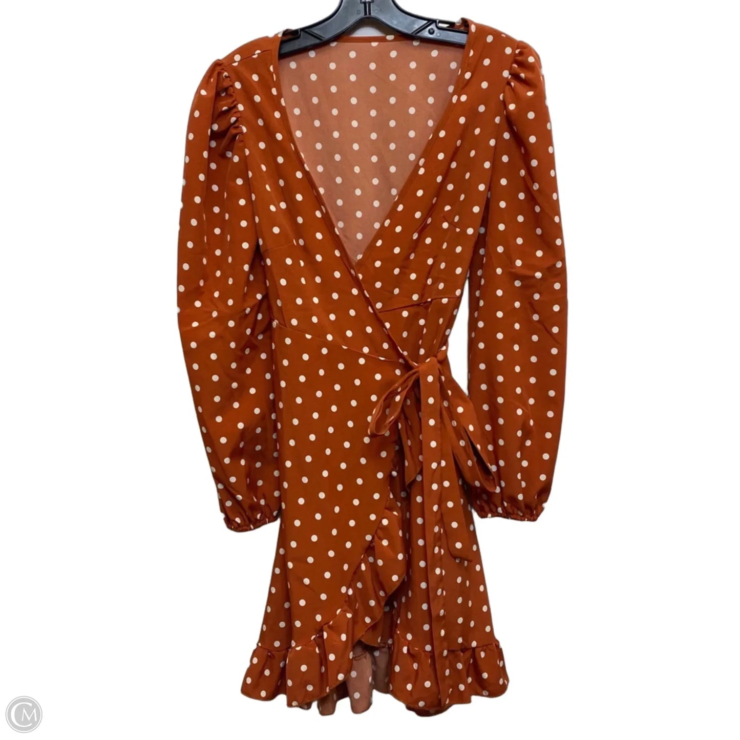 Dress Casual Short By Shein In Brown & Cream, Size: S