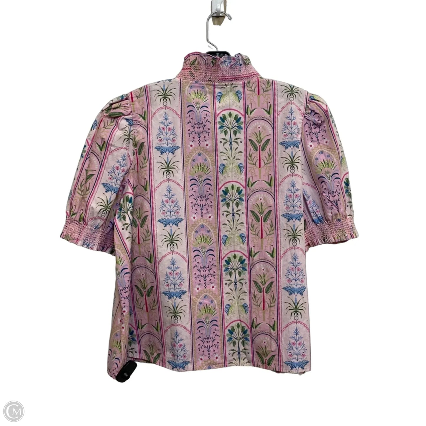 Top Short Sleeve By Crown And Ivy In Green & Pink, Size: Xlp