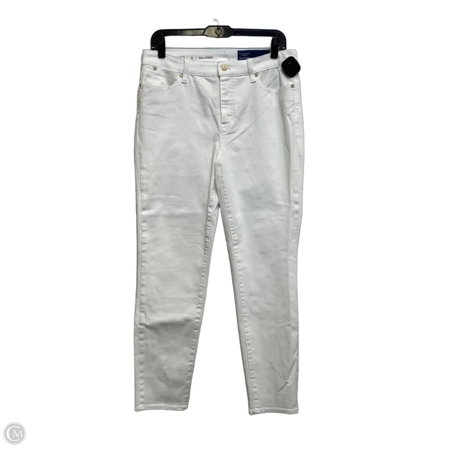 Jeans Skinny By Talbots In White Denim, Size: 8