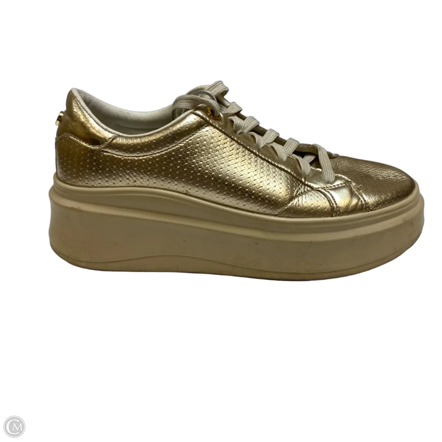 Shoes Sneakers Platform By Lucky Step In Gold, Size: 8