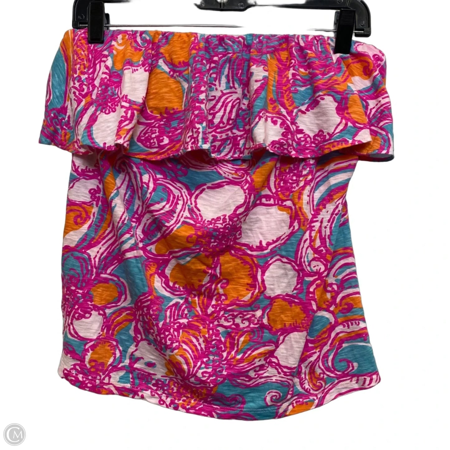 Top Sleeveless Designer By Lilly Pulitzer In Orange & Pink, Size: Xl
