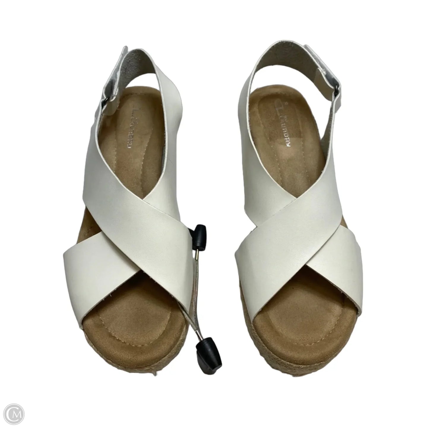 Sandals Heels Wedge By Cl By Chinese Laundry In White, Size: 10