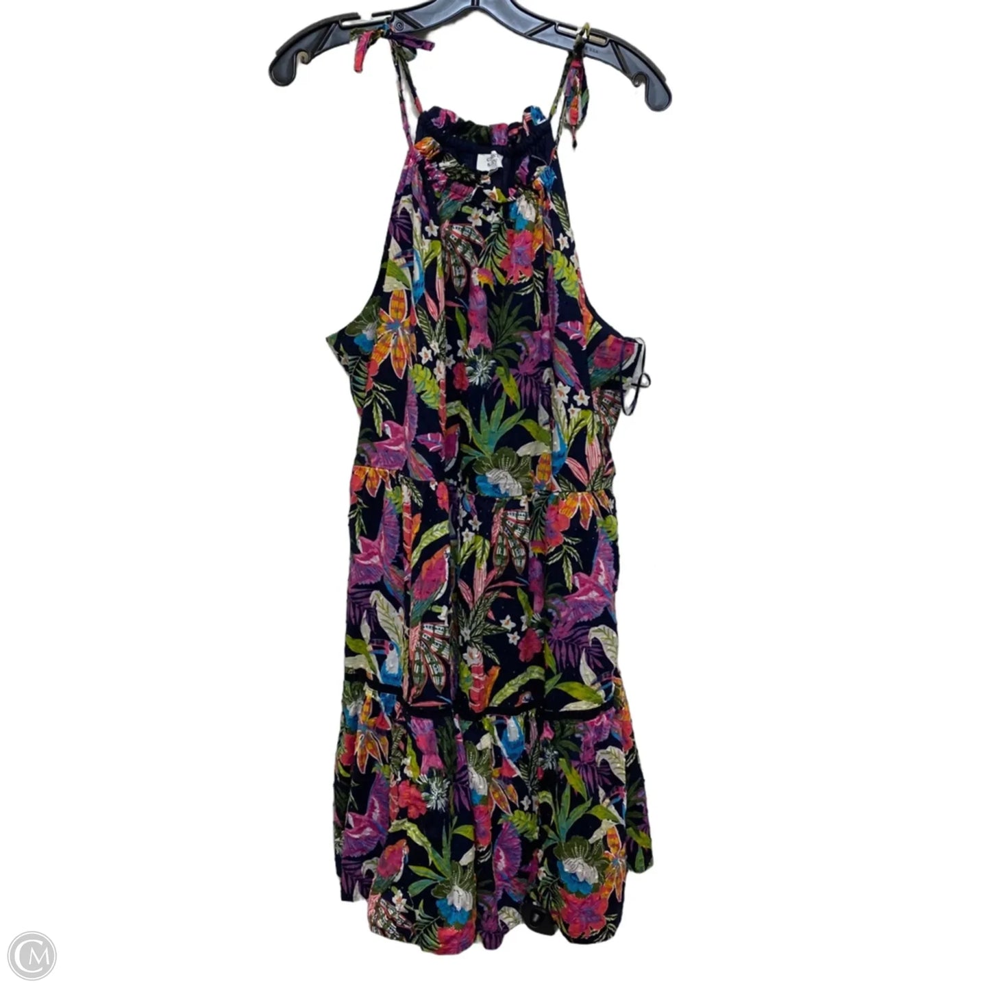 Dress Casual Short By Crown And Ivy In Blue & Pink, Size: Xl