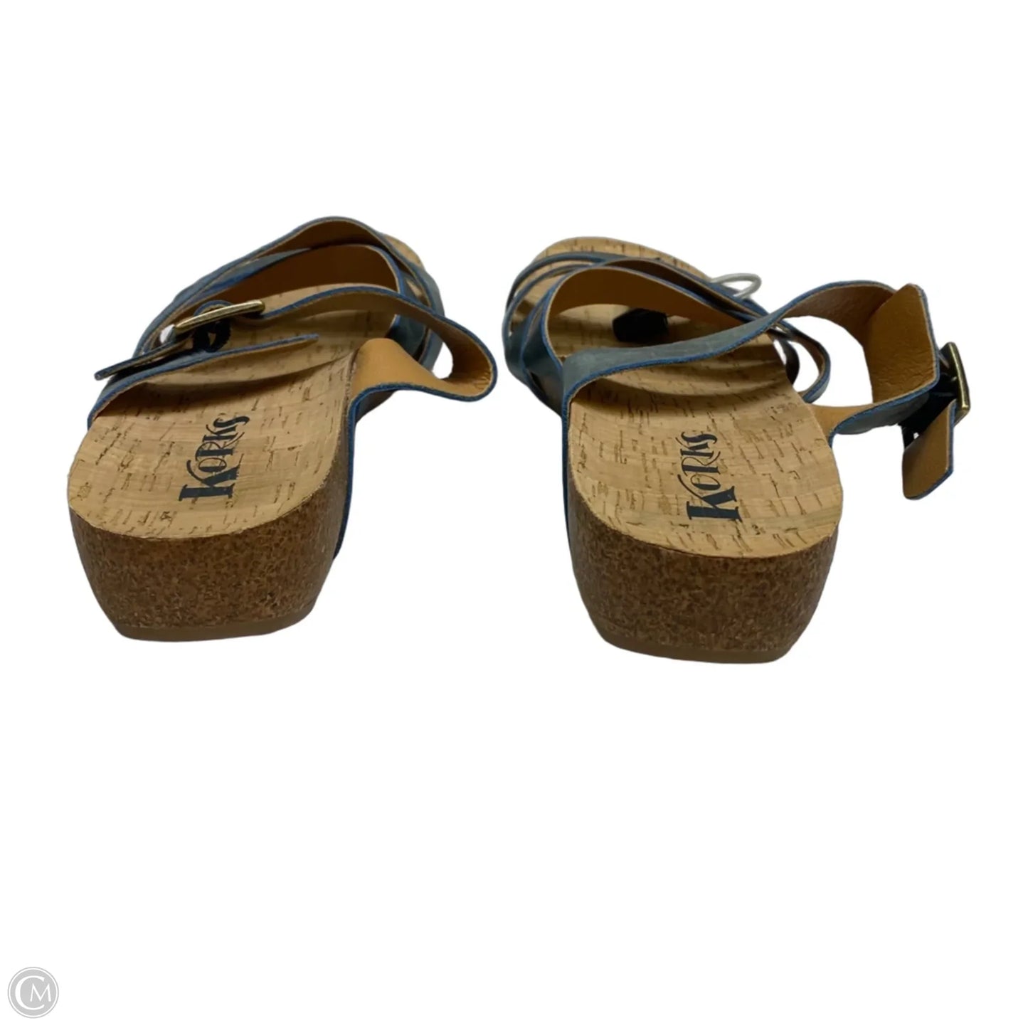 Sandals Flats By Korks In Blue, Size: 10