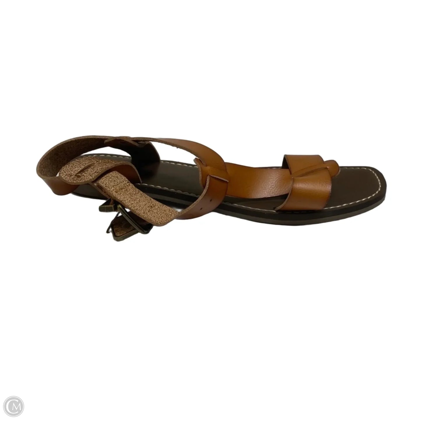 Sandals Flats By Time And Tru In Brown, Size: 11