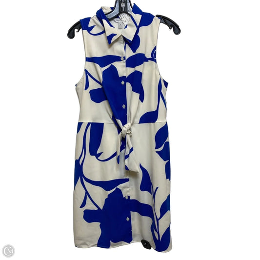 Dress Casual Short By Nine West Apparel In Blue & White, Size: M
