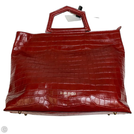Handbag Leather By Anna Paola, Size: Large