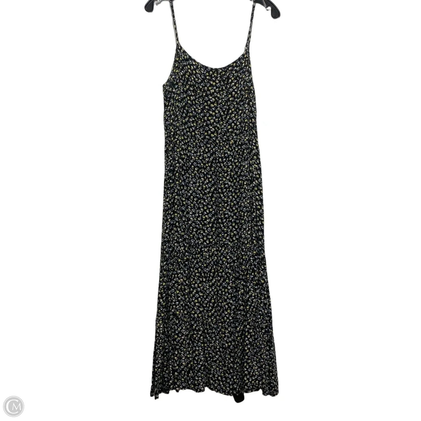 Dress Casual Maxi By Sans Souci In Black & Yellow, Size: L