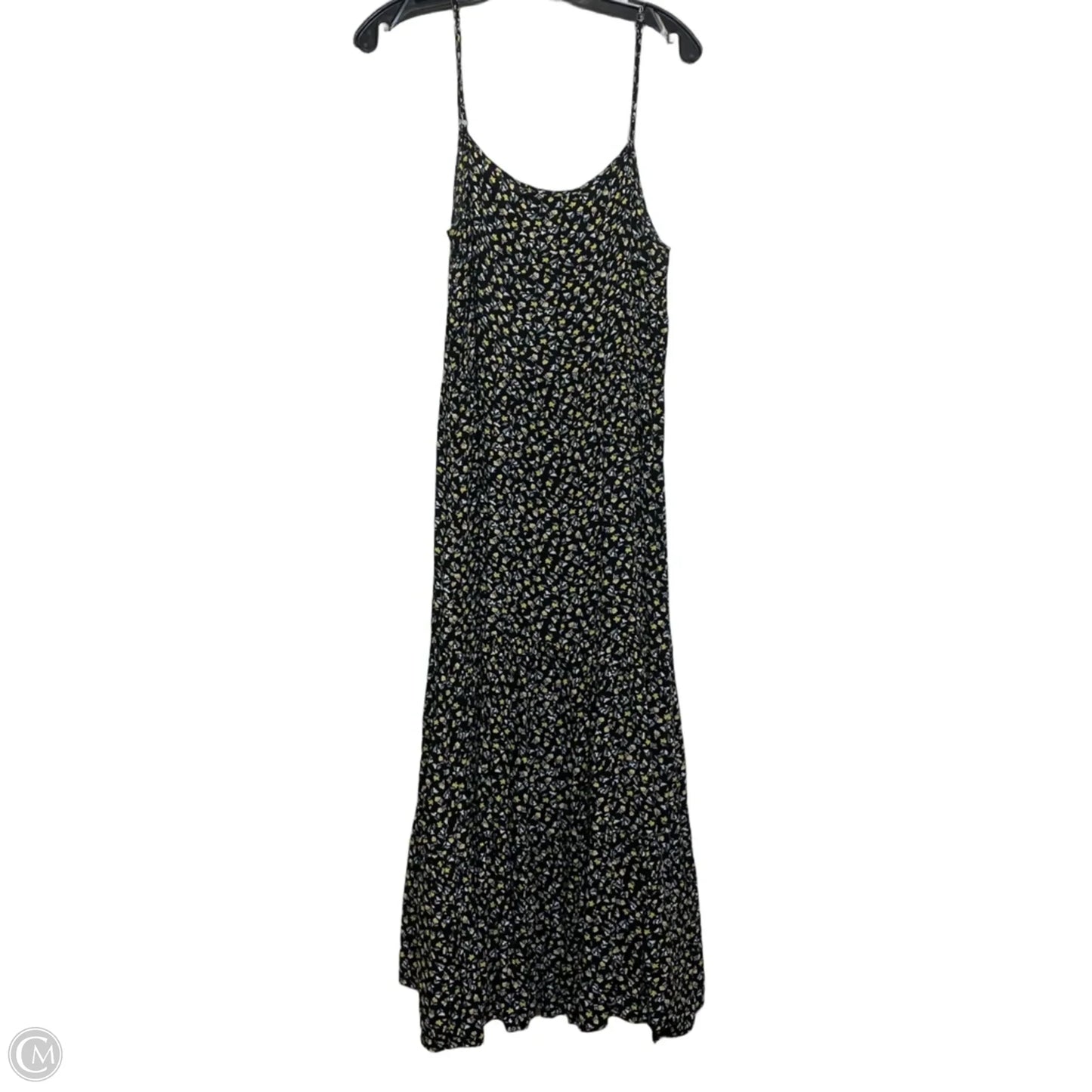 Dress Casual Maxi By Sans Souci In Black & Yellow, Size: L