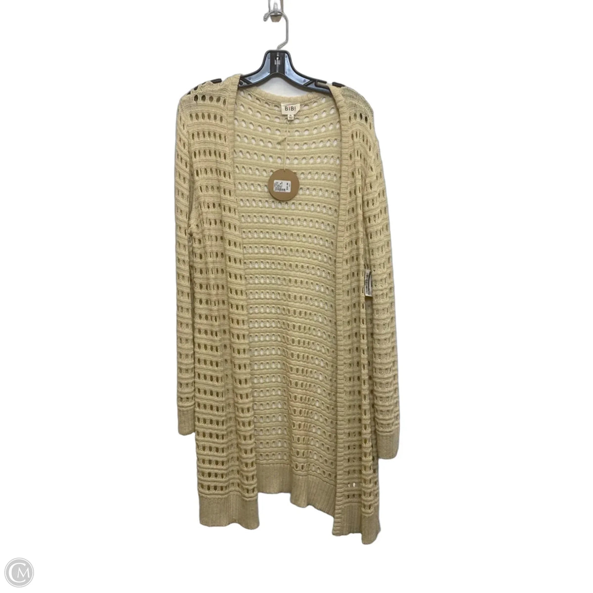 Cardigan By Bibi In Cream, Size: Xl