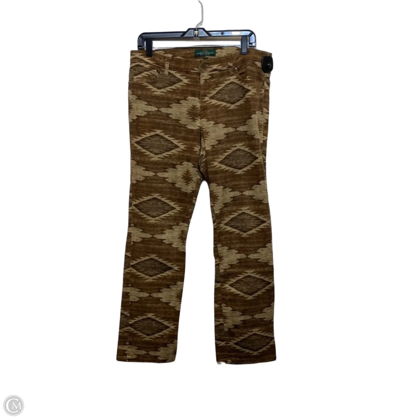 Jeans Straight By Lauren By Ralph Lauren In Brown Denim, Size: 12