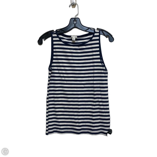 Top Sleeveless By J. Crew In Blue & White, Size: M