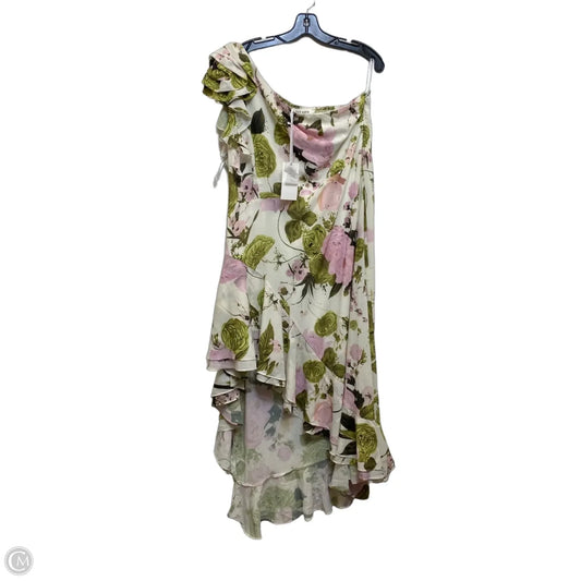 Dress Casual Maxi By Grace Karin In Green & Pink, Size: 1x