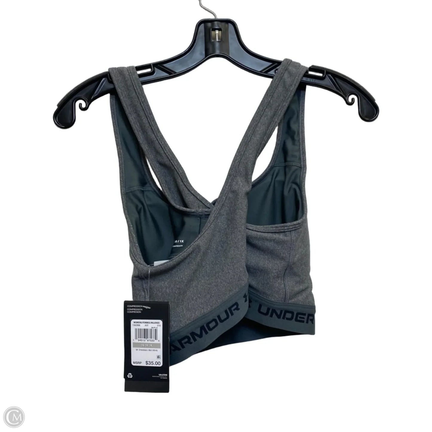 Athletic Bra By Under Armour In Grey, Size: 1x